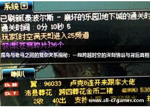 魔鸟与老马之间的复杂关系揭秘：一段跨越时空的深刻情谊与背后真相